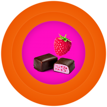 Aveņu Krārums ar avenēm šokolādes glazūrā